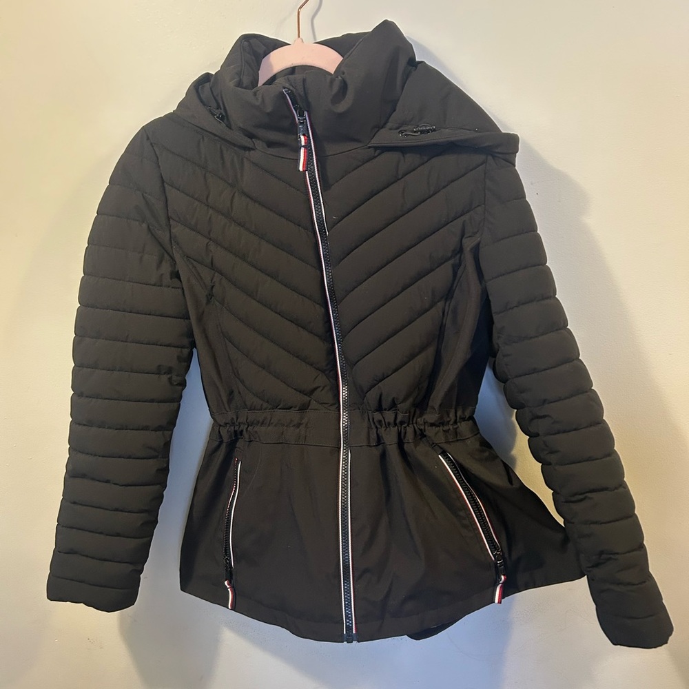 Women's Black Quilted Jacket Tommy Hilfiger Large
